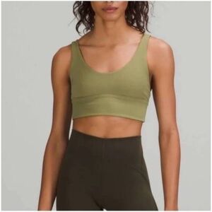 Lululemon green and brown reversible sports bra size 6